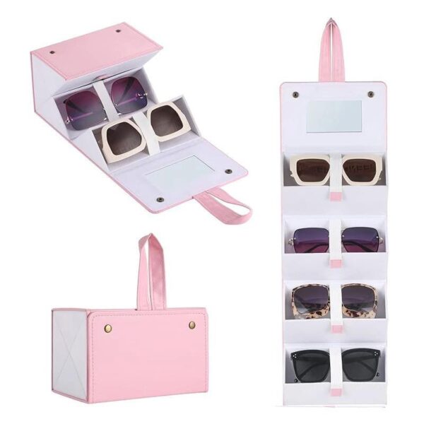 Sunglasses Storge with Mirror 4-Slots